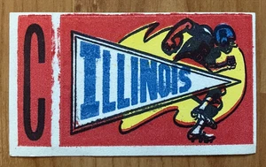 1961 Topps Fútbol Flocado Pegatinas Illinois Fightining Illini Team - EX+ - Imagen 1 de 1