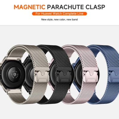 不锈钢网眼带快速释放可调节米兰尼斯表带磁性扣 — 第 1/4 张图片