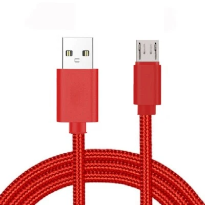 Cable de sincronización de datos cargador rápido trenzado micro USB de 10 pies para Samsung Android Foto 1 de 4