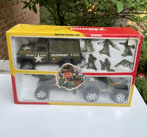 Buddy L Special Forces Army Jeep Transport Pressed Steel HK Rare 1981 Boxed - Picture 1 of 24