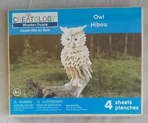 7" 3D OWL Puzzle Creatology  Wooden Puzzle  Brand New Sealed (2E1) - Picture 1 of 12