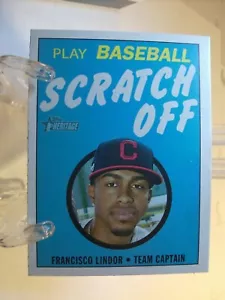 Topps Heritage 1971 rasguños de béisbol #12 Francisco Lindor (55911) - Imagen 1 de 2