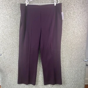 Catherines Pants Womens 26W Purple Plum Straight Leg Stretch - Picture 1 of 8