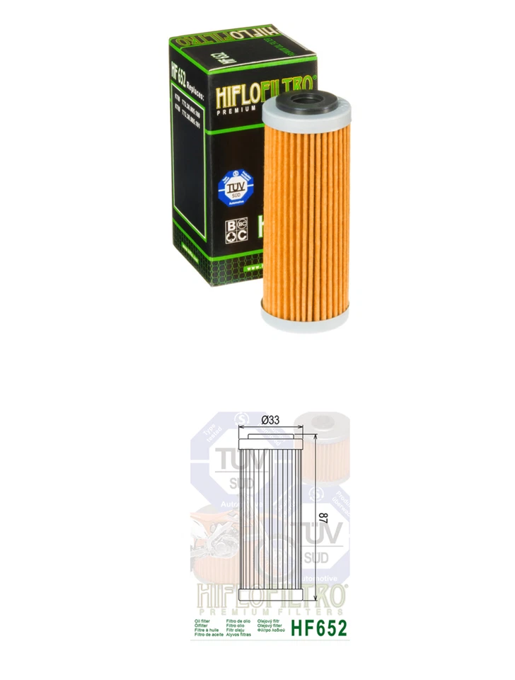 HF652 HIFLO FILTRO OLIO KTM 250 SX-F 2013 2014 2015 - Imagem 1 de 1