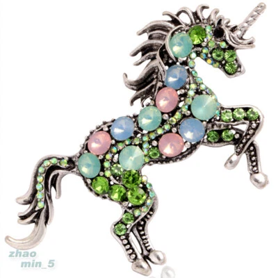 Broche de caballo de cristal tono dorado broches de estrás fiesta joyería regalos solapa Foto 1 de 4