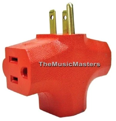 3-Way Grounded Electric Adapter 3 Outlet AC Wall Plug Power Splitter UL Listed - Image 1 of 4