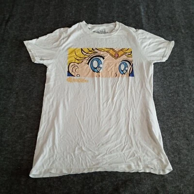 Sailor Moon Top Womens Small White Her Eyes Graphic Anime Naoko Takeuchi Toei - Image 1 of 4