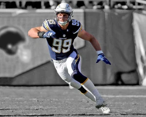 Los Angeles Chargers JOEY BOSA Glossy 8x10 Photo Spotlight Print Poster - Picture 1 of 1
