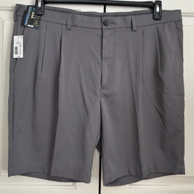 Pantalones cortos de golf plisados grises talla 42 Roundtree & Yorke Performance nuevos con etiquetas para hombre Foto 1 de 4
