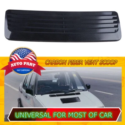 Cubierta universal de la cuchara de ventilación del capó del coche admisión de flujo de aire fibra de carbono EE. UU. Foto 1 de 4