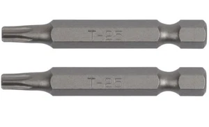 Drive Bit, Torx, T25, 2" Long x 1/4" Shank, Grade S2, 2-PACK - Picture 1 of 1