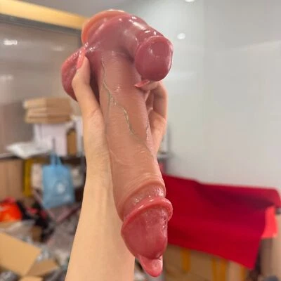 伸缩推力 Dildo 振动器逼真前列腺按摩器 性玩具 女式 — 第 1/4 张图片