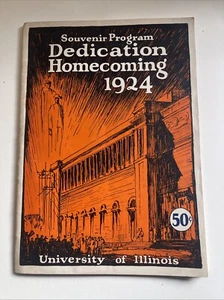 Illinois Vs Michigan Football Program Memorial Stadium 1924 10/18 Red Grange - Imagen 1 de 7