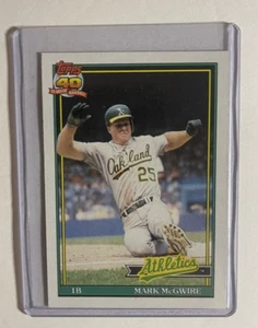 1991 Topps - #270 Mark McGwire Oakland Athletics - Bild 1 von 2