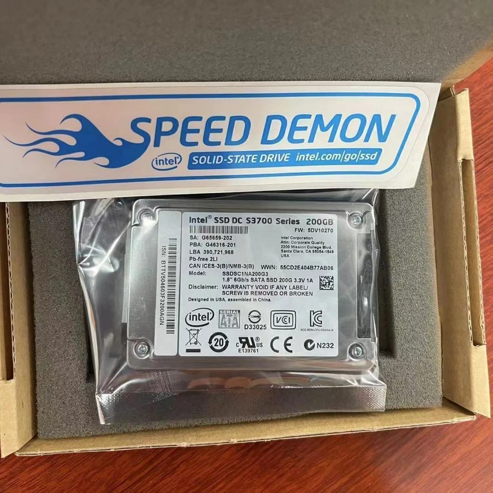 200GB Intel SSD 1.8" S3700 Solid State Drive SSDSC1NA 200G3 USATA 5DV10270 - Image 1 of 4