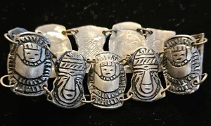 Vintage Bracelet Made Of  Colombian 10c Ley 0900 Coin  Tribal Style  - Picture 1 of 14