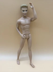 Barbie Ken Fashionistas Doll Dark Blonde Molded Hair EUC Nude For OOAK - Picture 1 of 19
