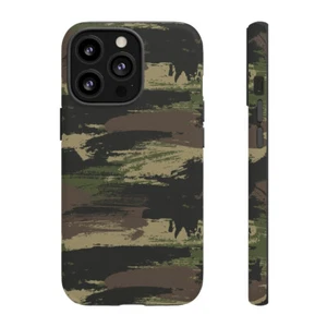 Camo Phone Case - Camouflage Paint Brushstroke Style Print, Outdoors, Hunting - Picture 1 of 48