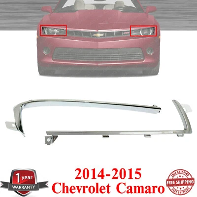 Juego de molduras cromadas para faros para Chevrolet Camaro 2014-2015 Foto 1 de 4