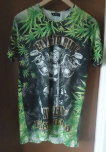 Franco Renzo Popeye Cannabis Live To Ride Polyester T-Shirt Top Men's Size XL (6 - Picture 1 of 4