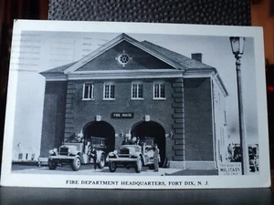 Postal de 1941 del Departamento de Bomberos de Nueva Jersey de Fort Dix NJ - Imagen 1 de 2