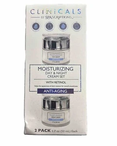 CLINICALS By SpaScriptions Moisturizing Retinol Anti-Aging Day & Night Cream Set - Picture 1 of 2