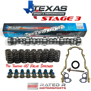 Kit de levas Texas Speed LS PTHQ .560 resortes de válvula sellos y juntas GM para camión etapa 3 - Imagen 1 de 12