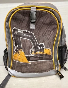 Kids Grey and Yellow John Deere Excavator Backpack - Picture 1 of 7