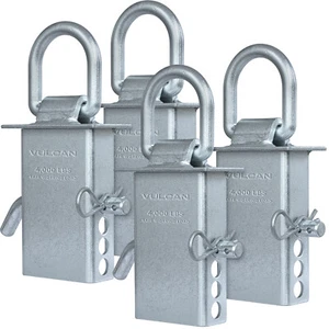 Conjunto de anillo en D de bolsillo con estaca de plata VULCAN - paquete de 4 - Imagen 1 de 7