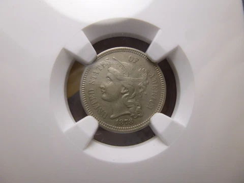 1878 Three (3) Cent Nickel Proof PR Key Date Cover