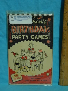 Juegos de fiesta de cumpleaños para niños años 50 Leister Game Company ~ Folleto espiral - Imagen 1 de 8