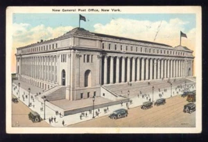 View of the New General Post Office NEW YORK NY 1926 VINTAGE Postcard - Imagen 1 de 1