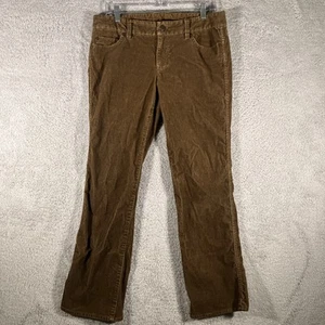 J. Pantaloni in velluto a coste Crew Favorite Fit donna 8 marroni Cabincore casual bootcut chic - Foto 1 di 11