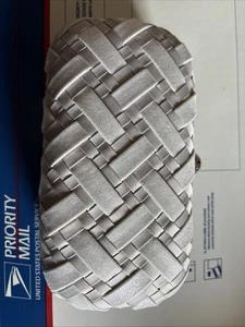 RSVP Mujer Gris Pálido/Plateado Tejido Estilo Evento Bolso sin asas/Bolso de hombro Usado - Imagen 1 de 4