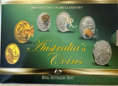 Набор из шести монет Австралии 2004 г. не бывших в обращении. Как новый! - Изображение 1 из 4