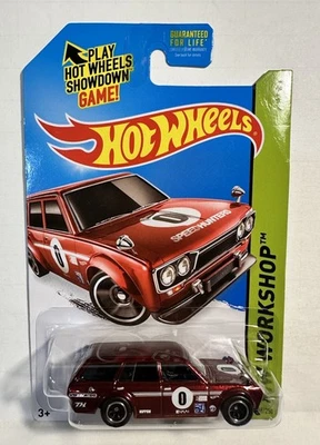 Hot Wheels ‘71 Datsun Bluebird Wagon 2014 Super Treasure Hunt Red Protector - Image 1 of 4