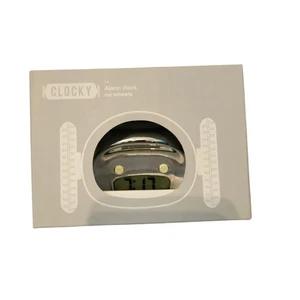 Clocky Alarm Clock on Wheels Chrome Runaway Rolling Alarm for Heavy Sleepers - Picture 1 of 4