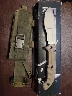 Fox Trakker Meskwaki Folding Knife 5.3" N690Co Steel Blade Green Micarta Handle - Image 1 of 4