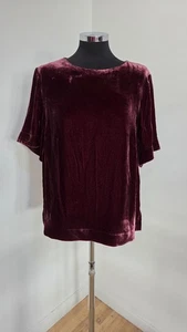 Autograph Velvet Top Size 18 Burgundy Red Blouse Party Christmas New Tags M&S - Picture 1 of 9