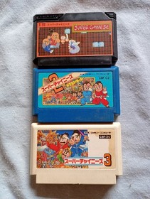 Famicom Super Chinese 1 2 3 Game Lot Tested No Box No Manual