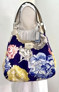 Bolso grande Coach Madison Maggie azul marino floral M1220-23351 - Imagen 1 de 17