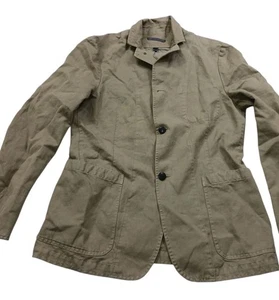 John Varvatos Green Cotton/Linen  Blazer Size It 50 Made In Italy - Picture 1 of 16