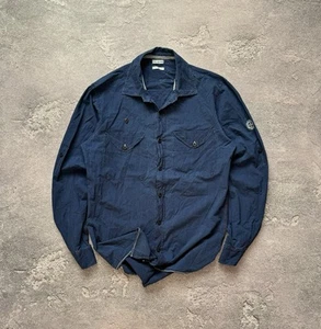 Stone Island M Shirt Button Up Vintage Denim Style Long Sleeve 90s Overshirt - Picture 1 of 20