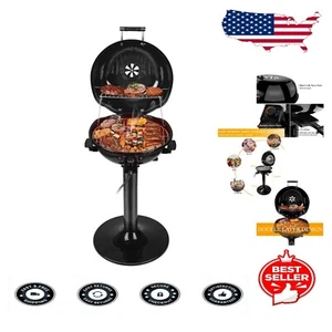 Non-Stick Indoor/Outdoor BBQ Grill for 15 Servings - Easy Cleanup & Assembly - Picture 1 of 9