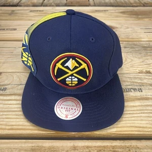 Mitchell Ness Tapestry Denver Nuggets Navy Snapback Hat Cap - Picture 1 of 7