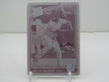 WILLIE CALHOUN 2018 DONRUSS RATED ROOKIE MAGENTA PRINTING PLATE! 1/1! RC!