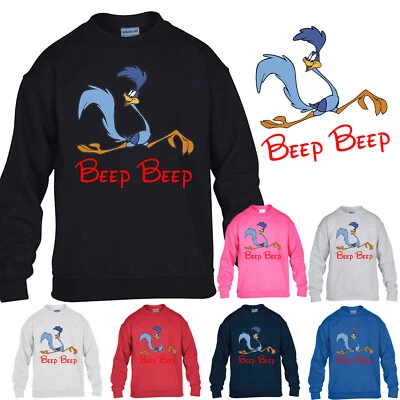 Road Runner Kids Sweat Looney Tunes Cartoon Lover Warner Bros Cool Wear Top Gift