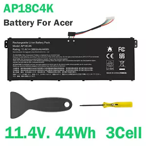 ✅Replace AP18C4K Battery For Acer Aspire 5 A515-43 A515-44 SP314-54N 3ICP5/81/68 - Picture 1 of 15