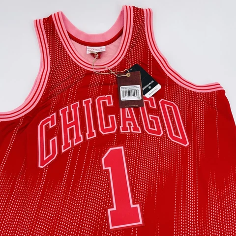 Mitchell & Ness Derrick Rose Chicago Bulls Jersey Mens Large Monochrome Swingman Cover