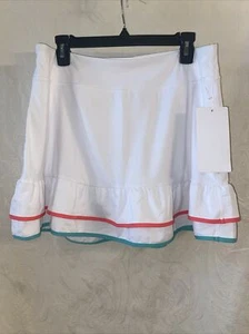 Gottex Golf And Tennis XL NWT Golf Skort Ruffles White Trimmed With Color - Picture 1 of 15